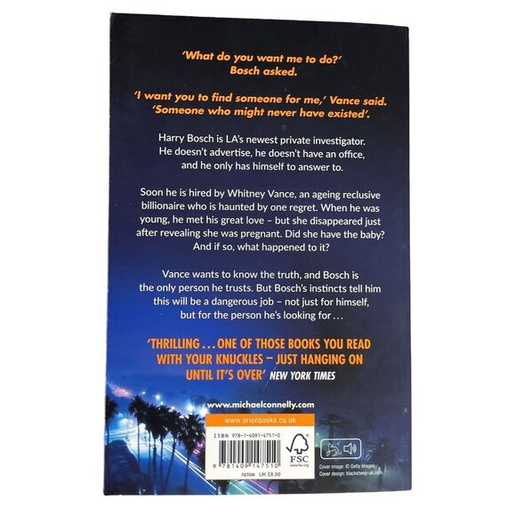 Michael Connelly Book The Wrong Side Of Goodbye 2016 8in x 5in Paperback Novel - Picture 3 of 12